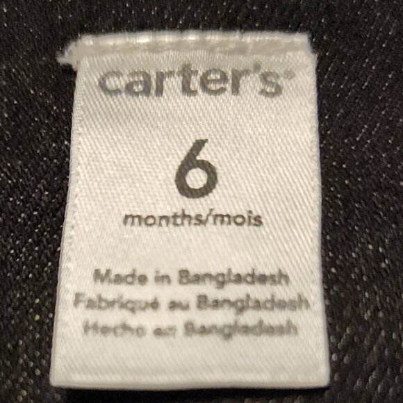 Carter's Denim Overalls 6 Months /The Children's Place Dinosaur Shirt 3-6 Months - Picture 9 of 15